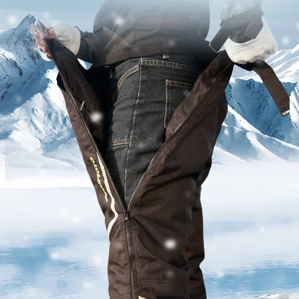 Pantalones térmicos impermeables de despegue rápido para motocicleta, pantalones protectores a prueba de viento para hombres y mujeres, Gor