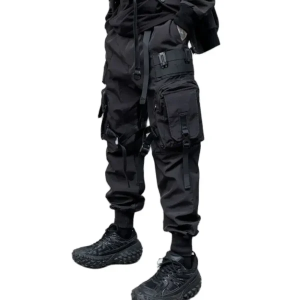 Ropa técnica táctica con cintas multibolsillos para hombre, pantalones Cargo Harajuku Punk Hip Hop, pantalones para correr, ropa de calle informal - Imagen 6
