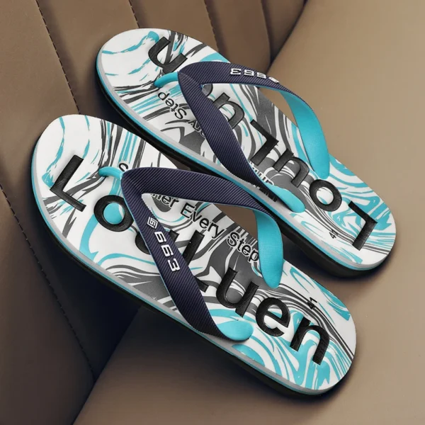 Zapatillas de hombre, chanclas, zapatos de verano para hombre, zapatos transpirables, zapatillas de playa, adecuadas para paseos en interiores y exteriores, verano - Imagen 3