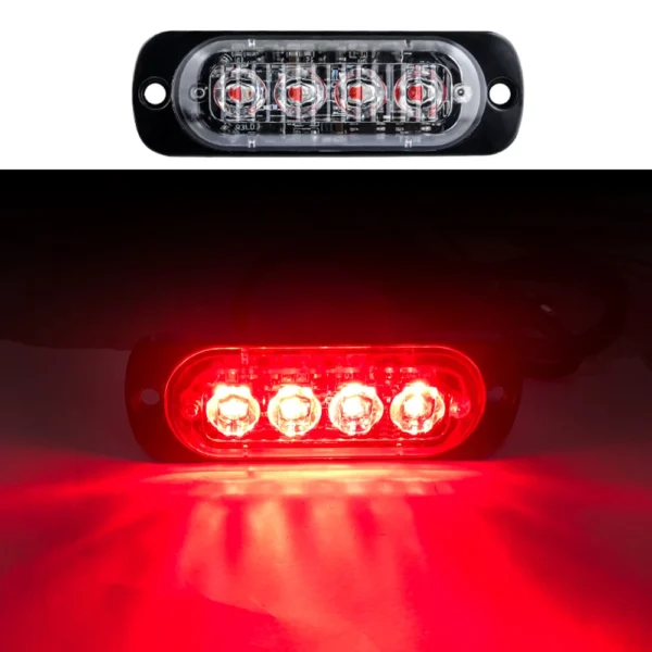 Luz de advertencia de 6LED, luces LED para remolque, luces indicadoras laterales para camión, barra de luz de mal funcionamiento para parrilla de coche, baliza para barcos de motocicleta SUV - Imagen 12