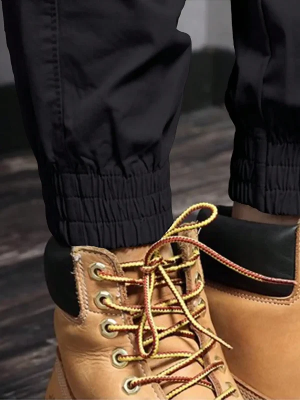 Pantalones cónicos de ropa de trabajo con bolsillos laterales informales, pantalones cargo para hombre para primavera y otoño al aire libre - Imagen 6