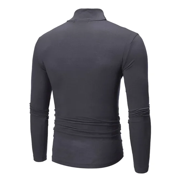 Camisa térmica Tops, ropa de primavera, , medias de otoño e invierno, camiseta de manga larga ajustada con cuello alto Ropa interior térmica para hombre - Imagen 3