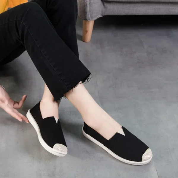 Zapatos de verano para mujer, zapatos planos transpirables de malla, Zapatillas ligeras cómodas para mujer, calcetines, mocasines sin cordones para mujer, Zapatillas para mujer - Imagen 6