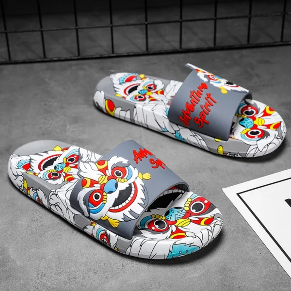 Zapatillas de casa para hombre, zapatillas de casa, chanclas de verano para hombre, zapatos de diseñador para hombre, sandalias para hombre adulto 2024 - Imagen 3