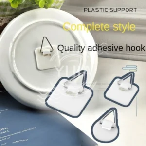 Colgador de platos adhesivo Invisible, soportes de platos verticales, ganchos para platos para imágenes, suministros de decoración artística de pared, accesorios para el hogar, 10 Uds.