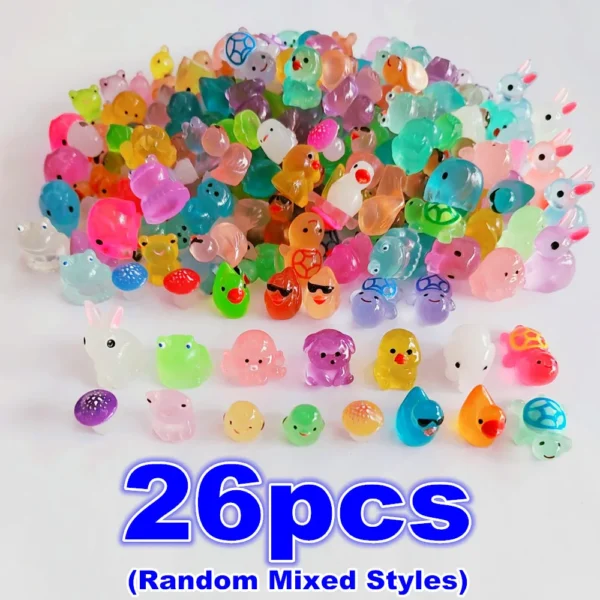 Mini animales luminosos de resina, incluidos pequeños patos brillantes, perfectos para decorar jardines de hadas, acuarios y casas de muñecas - Imagen 7