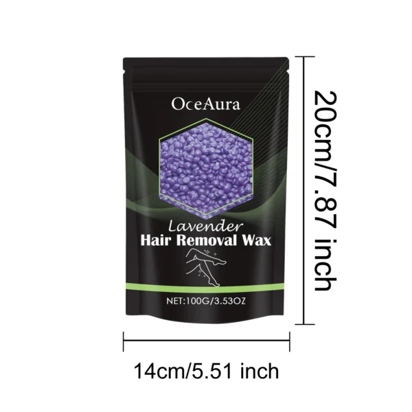 OceAura-granos de cera para depilación rápida de todo el cuerpo, 100g, axilas, piernas, piel seca y suave, suave y no irritante - Imagen 7