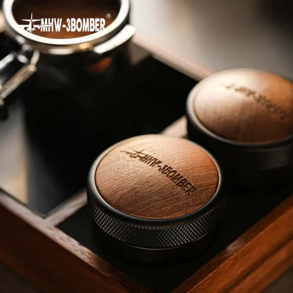 Compactador y distribuidor de café con alfombrilla de apisonamiento cepillo de limpieza juego de manipulación de Espresso accesorios de Barista para el hogar MHW-3BOMBER 51/53/58mm - Imagen 3