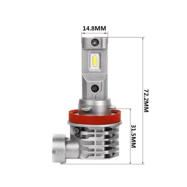 bombilla LED para faros Canbus CSP sin ventilador con luz alta y baja para faros delanteros de coche y motocicleta 12V 24V 2 uds 30000LM LED H4 H7 9003 - Imagen 10