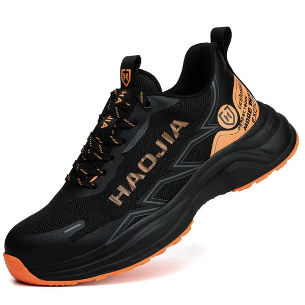 Zapatos de seguridad para el trabajo para hombre, zapatillas antipinchazos, zapatos de trabajo indestructibles para hombre, botas de seguridad ligeras de malla transpirable antideslizante - Imagen 7