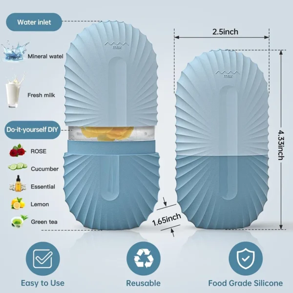 Rodillo Facial de hielo, cubito de silicona para masaje de belleza, molde de hielo para hinchazón de los ojos, rodillo Facial que reduce los poros - Imagen 2