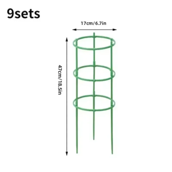 Juego de 12 soportes para plantas, estaca semicircular para enredaderas trepadoras, varilla de fijación para bonsái, soporte para estacas para plantas de jardín, soporte para anillos de flores - Imagen 10