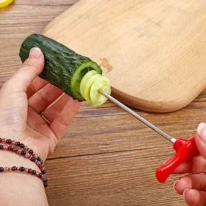 Cuchillo en espiral para patatas y verduras, picadora de zanahoria y pepino, cortador de tornillo en espiral fácil, espiralizador, accesorios de cocina