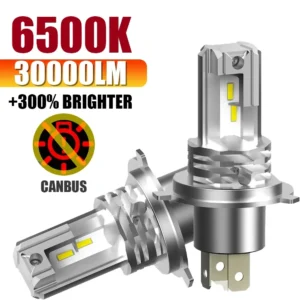 bombilla LED para faros Canbus CSP sin ventilador con luz alta y baja para faros delanteros de coche y motocicleta 12V 24V 2 uds 30000LM LED H4 H7 9003