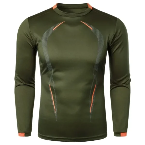Camiseta de manga larga de secado rápido para hombre, ropa de calle ligera y transpirable, camiseta deportiva de gran tamaño para Fitness al aire libre, otoño - Imagen 4