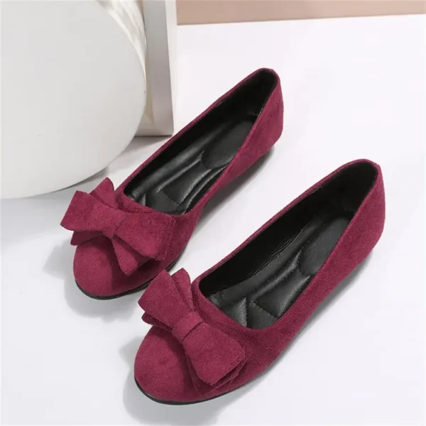 Zapatos planos de mujer con punta redonda, zapatillas informales para mujer, vestido de enfermera, cómodo, nuevo verano, tela de PU de goma sólida, calado de ocio Ho - Imagen 7