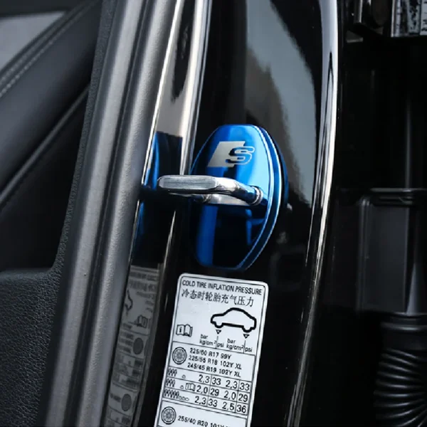 Funda para cerradura de puerta de coche 4 Uds para Audi Sline A6 A4 A3 A7 A5 Q3 Q5L Q7 Q2 S4 S5 S6 S7 S8 TT RS3 RS4 RS5 RS6 TTS Accesorios - Imagen 5