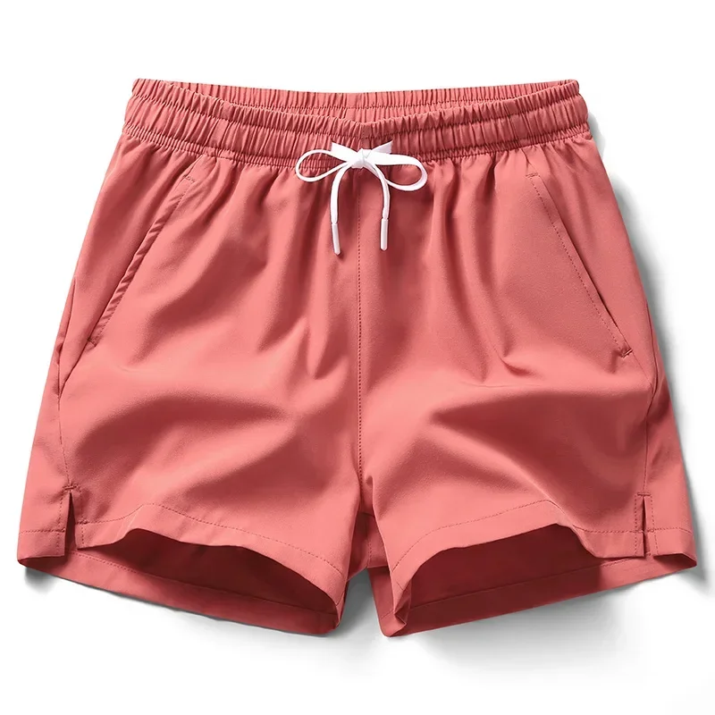 Pantalones de chándal ligeros de Fitness para hombre, pantalones cortos informales de verano con bolsillos, pantalones cortos básicos de Color sólido, pantalones cortos para correr en la playa para hombre - Imagen 5