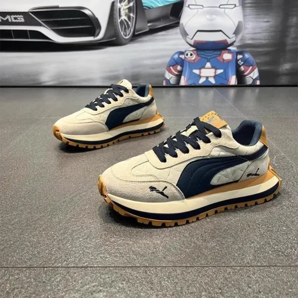 Zapatos informales, zapatos deportivos para hombre, zapatos informales de suela gruesa de verano para hombre, zapatos de tablero de moda para actividades al aire libre antideslizantes suaves y cómodos - Imagen 9