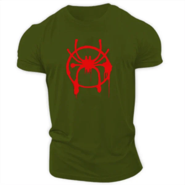 Camiseta con estampado de araña para hombre, Top de manga corta, holgado, informal, Hip-Hop, personalidad, moda de verano - Imagen 28