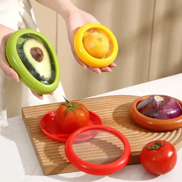 Cubierta de mantenimiento fresco de frutas y verduras, caja de almacenamiento de alimentos de aguacate, cubierta de sellado para conservación de frutas, utensilios de cocina, accesorios de cocina - Imagen 3
