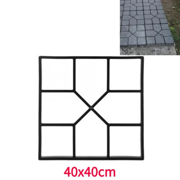 Molde reutilizable para pavimento de hormigón, herramienta para pavimento de piedra, ladrillo, cemento, camino de jardín, bricolaje - Imagen 9