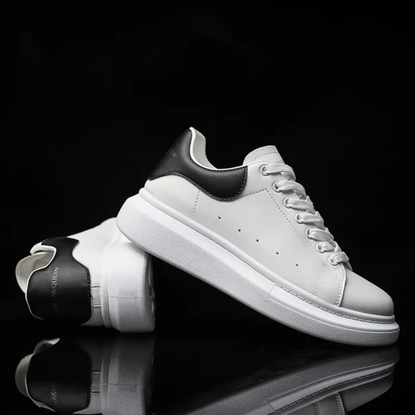Zapatos blancos pequeños para hombre, zapatillas clásicas de plataforma impermeables, transpirables, para deportes al aire libre, primavera y otoño - Imagen 5