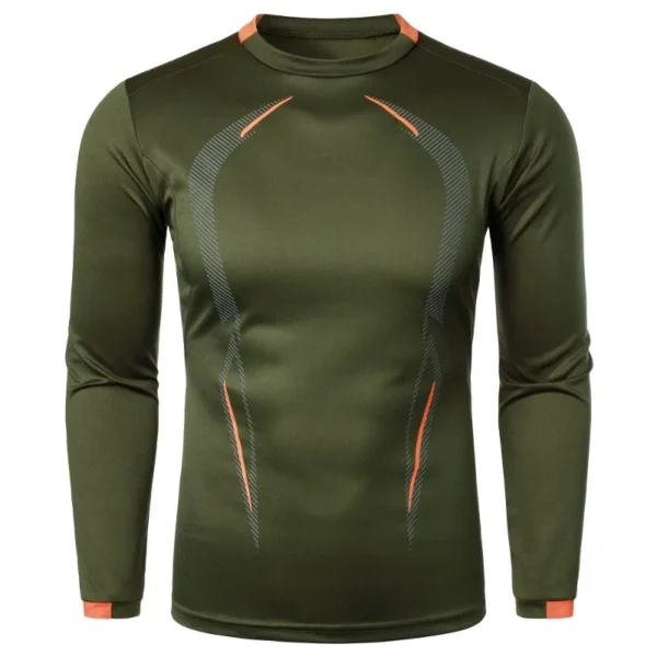 Camiseta de entrenamiento deportivo de manga larga de secado rápido para hombre, ropa de calle ligera para Fitness, camisetas transpirables de gran tamaño para hombre - Imagen 5