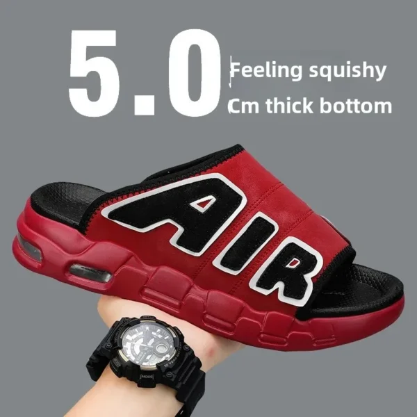 Zapatillas de moda de PU para hombre, sandalias de talla grande de estilo coreano, informales, versátiles, a la moda - Imagen 11