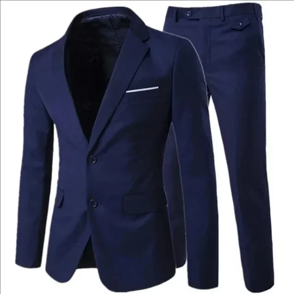 Trajes elegantes para hombre para boda, 3 piezas, 2 conjuntos de chaquetas, chaleco, pantalones, Blazers de lujo, traje clásico ajustado, traje Formal completo 2024 - Imagen 15
