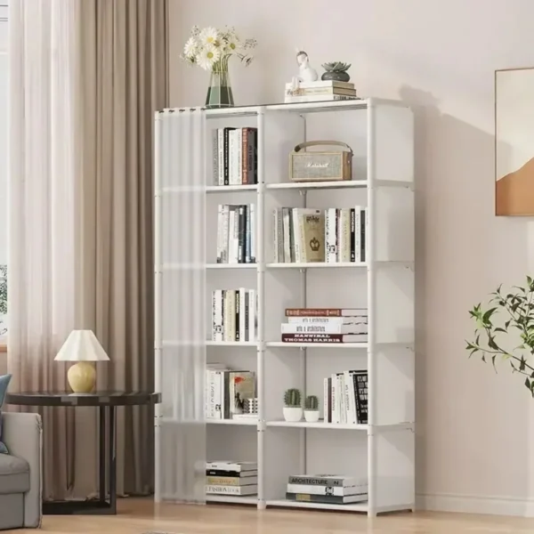 Armario a prueba de polvo de 6/5 capas, estantería de partición de alta capacidad para dormitorio, gabinete de almacenamiento de Montaje Simple abierto, muebles de dormitorio - Imagen 5