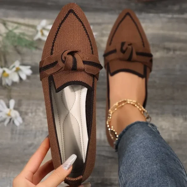Zapatos planos de mujer con punta redonda, zapatillas informales para mujer, vestido de enfermera, cómodo, nuevo verano, tela de PU de goma sólida, calado de ocio Ho - Imagen 19