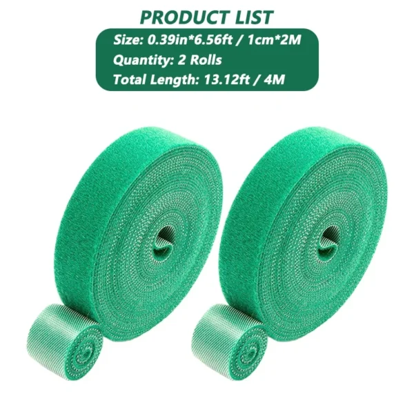 Cinta de jardín, brida para cables de nailon para plantas, flores, cultivo, escalada, soporte reutilizable para plantas, sujetador de gancho y bucle, accesorios de jardín - Imagen 14