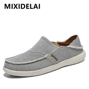 Zapatos casuales cómodos zapatos de lona ligeros para hombres Slip-On marca Nueva llegada Primavera Verano  moda mocasines planos zapatos
