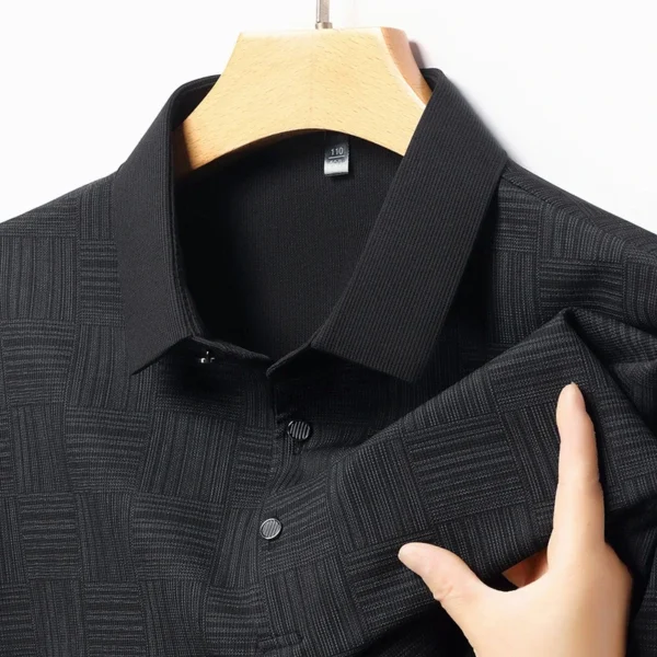 Camisa POLO de manga corta informal de negocios con nuevo estampado para hombre, Top cómodo y transpirable de manga corta a la moda - Imagen 5