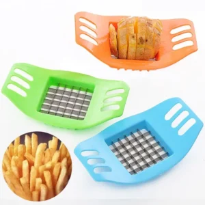 Cortador de patatas de acero inoxidable, rebanador de frutas y verduras, accesorios de cocina, herramientas para hornear patatas, utensilios para el hogar