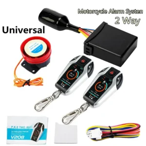 Sistema de alarma de seguridad antirrobo para motocicleta bidireccional, alarma de vibración antirrobo para patinete, arranque remoto del motor, bloqueo automático de 5 metros