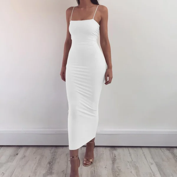 Vestido de verano para mujer, vestidos largos con tirantes, vestido Sexy con tirantes para discoteca - Imagen 8