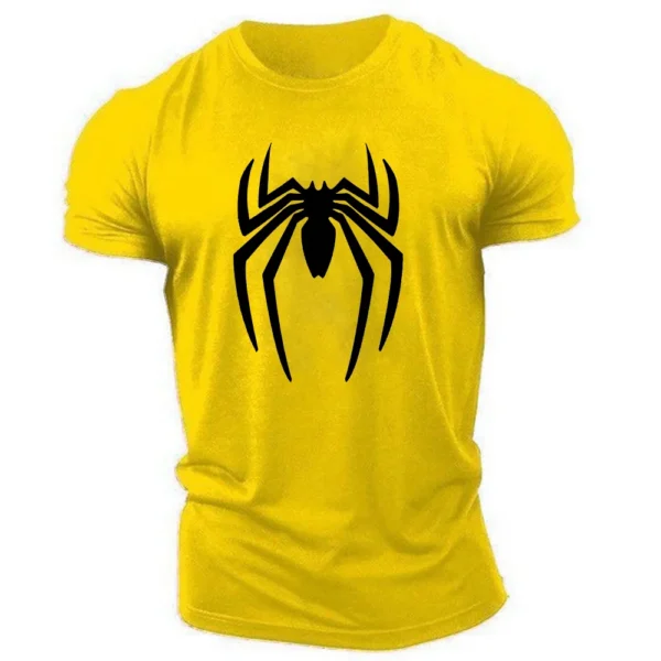 Camiseta con estampado de araña para hombre, Top de manga corta, holgado, informal, Hip-Hop, personalidad, moda de verano - Imagen 4