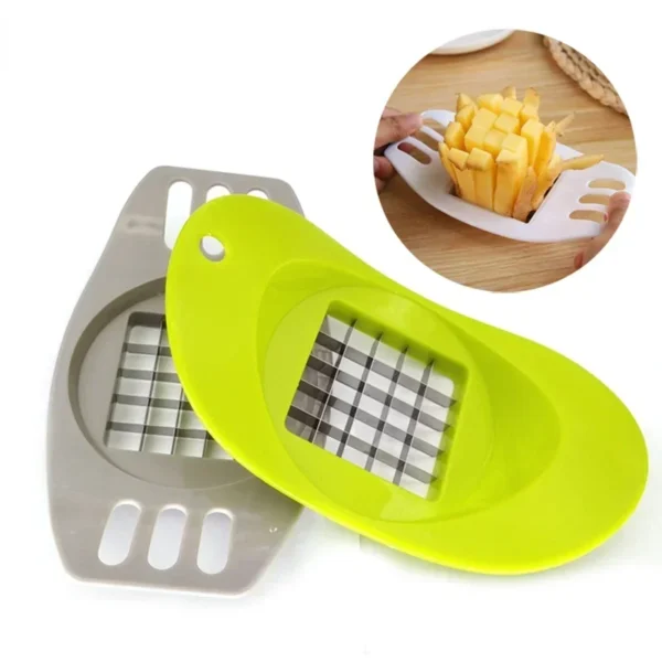 Cortador de patatas de acero inoxidable, rebanador de frutas y verduras, accesorios de cocina, herramientas para hornear patatas, utensilios para el hogar - Imagen 5