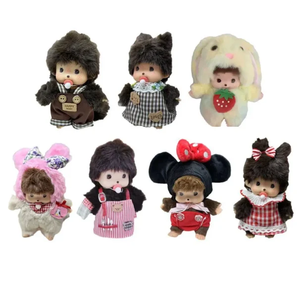 LLavero de muñeco Mchiqi con mono Kawaii de 15cm, bolso colgante, juguete de peluche, regalo de cumpleaños para niños, Material de algodón PP, Año Nuevo/Cristo - Imagen 6