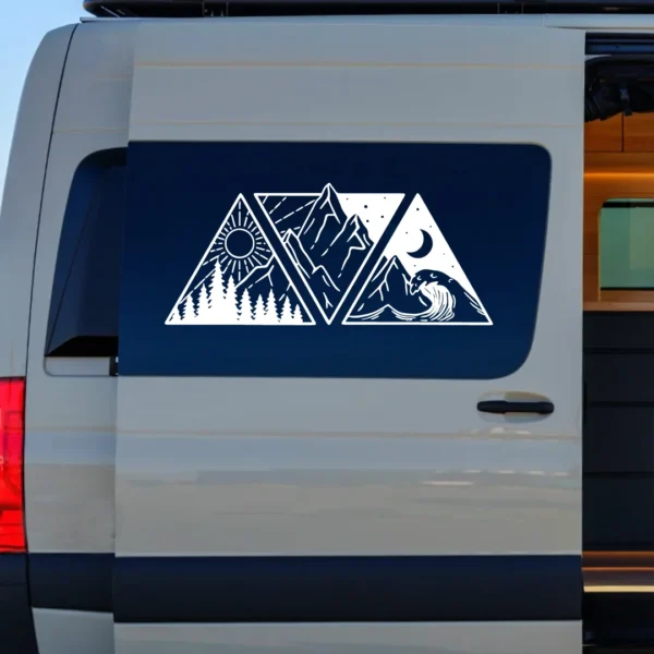 Calcomanías de montaña oceánica de estilo de coche, decoración de Camper Van, autocaravana, SUV, pegatinas de vinilo, accesorios, piezas de automóvil de sintonización - Imagen 5