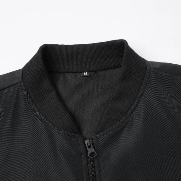Chaqueta corta holgada de Color sólido con cuello de béisbol para hombres de negocios Casual abrigo fino tendencia - Imagen 4