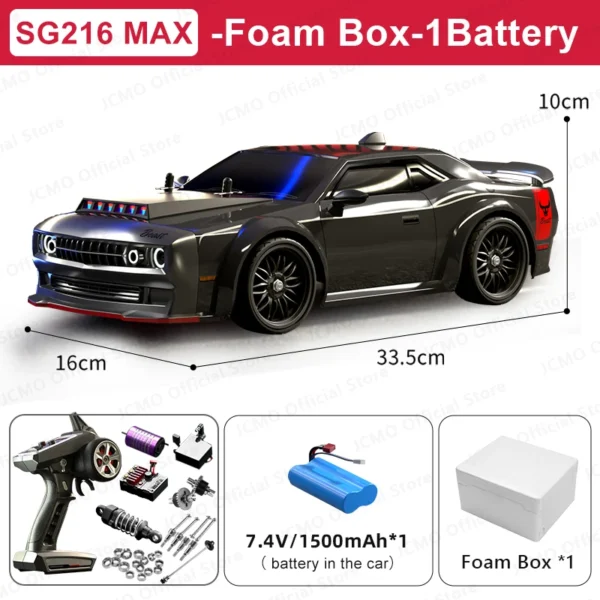 Vehículos de Control remoto de alta velocidad 1:16 sin escobillas 4WD RC coches deportivos SG116 PRO 40 KM/H coches de juguete regalos SG216 MAX RC Car 70 + KM/H - Imagen 8