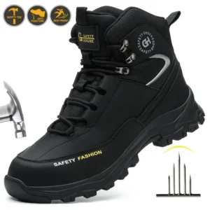 Zapatos de seguridad de protección, zapatos de seguridad indestructibles, antigolpes, antipinchazos, zapatos protectores de seguridad, botas de trabajo para senderismo para hombres