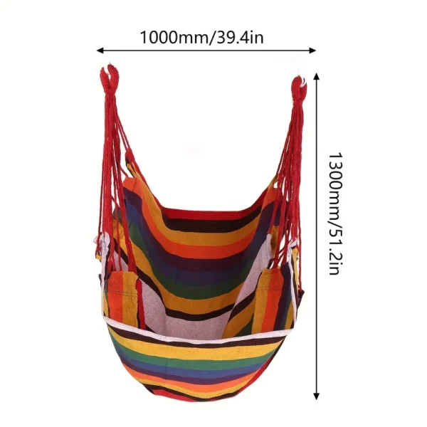 Silla colgante de lona para ocio, hamaca para exteriores, sin almohada ni cojín, muebles de ocio para jardín, 1 unidad - Imagen 4