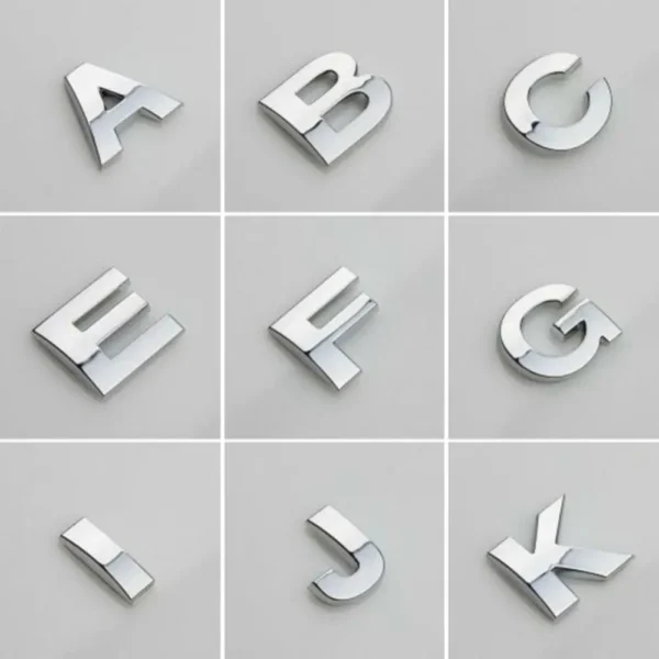 Pegatina autoadhesiva con letras y números para coche, insignia para coche, decoración con emblema, resistente al agua, calcomanía para parachoques de alta adherencia - Imagen 3