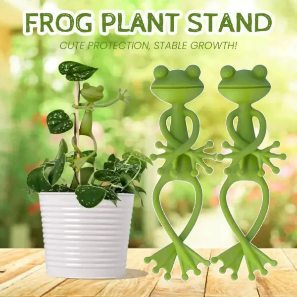 Atadura de Cable reutilizable en forma de rana, soporte de plantas de jardín, Clip Flexible ajustable para tallo, giro decorativo bonito, 13cm - Imagen 2