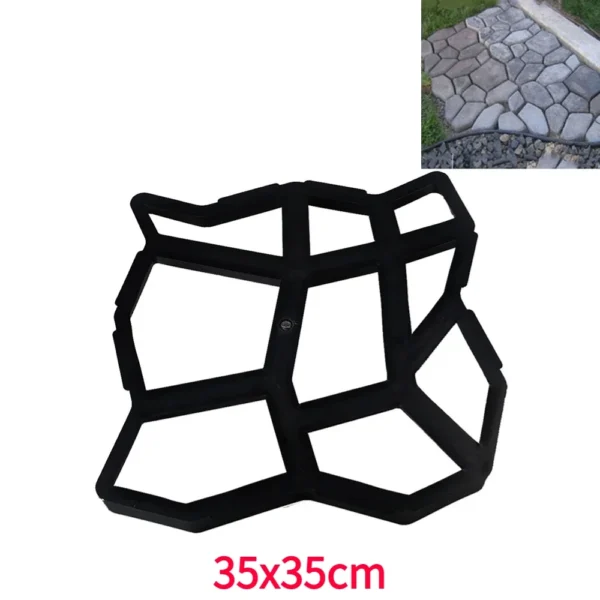 Molde reutilizable para pavimento de hormigón, herramienta para pavimento de piedra, ladrillo, cemento, camino de jardín, bricolaje - Imagen 7