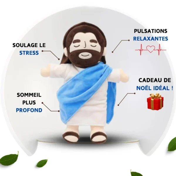 Juguetes de peluche de Jesús para respirar, muñeca de Jesús calmante para bebé, ajuste de cuatro engranajes, música para niños, compañero para dormir, regalos de navidad ligeros - Imagen 6